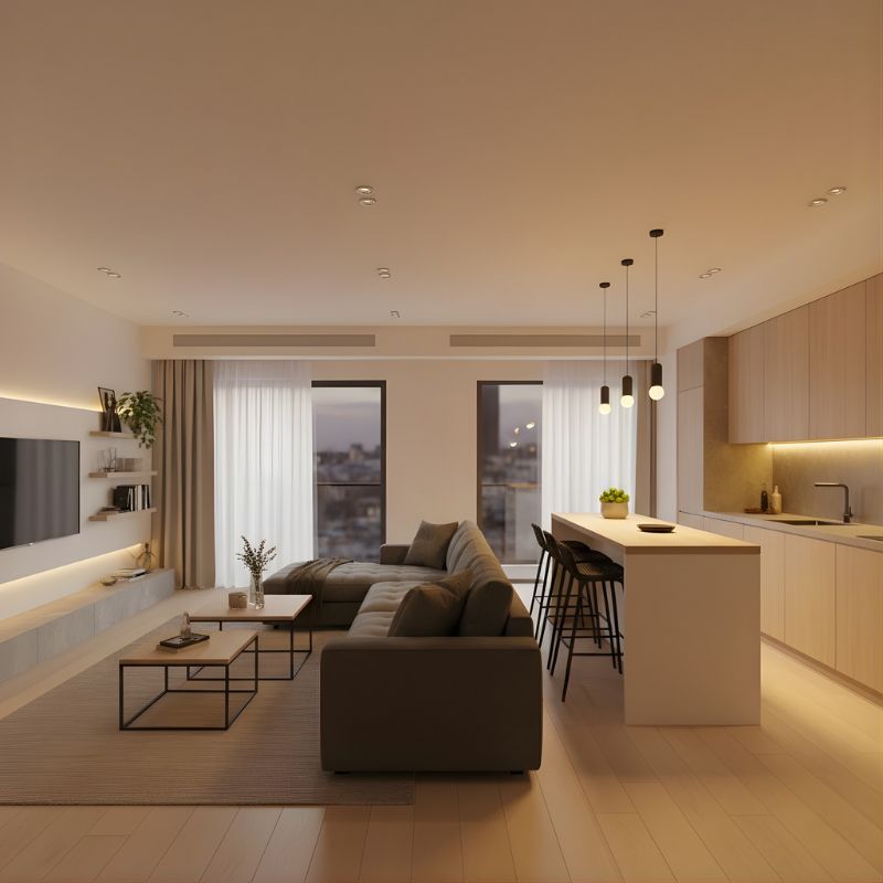 15+ Ý Tưởng Nội Thất Chung Cư Theo Diện Tích & Phòng 2026 2 1PN 40–55m2