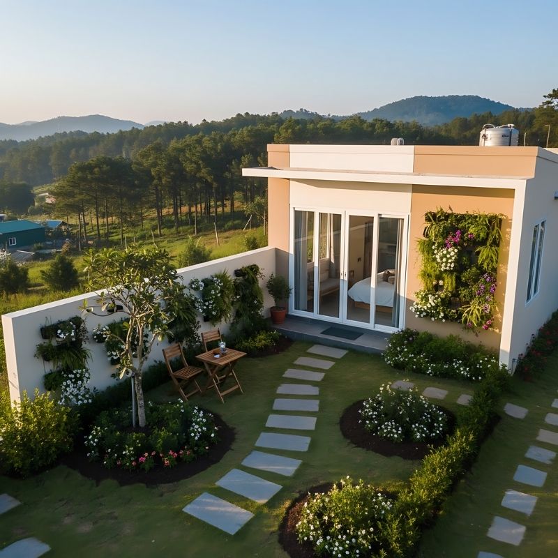 10+ Mẫu Thiết Kế Cảnh Quan Homestay Gần Gũi Thiên Nhiên 9 Homestay Sân Vườn Mini Cho Khu Đất Nhỏ