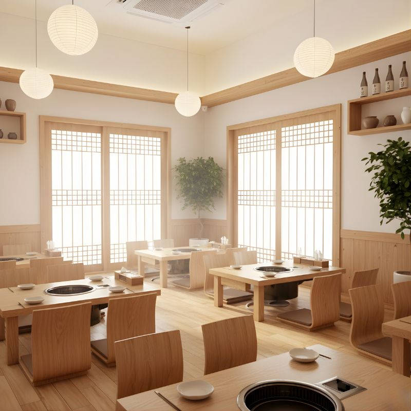 Mẫu Cải Tạo Nhà Hàng Phong Cách Hàn Quốc