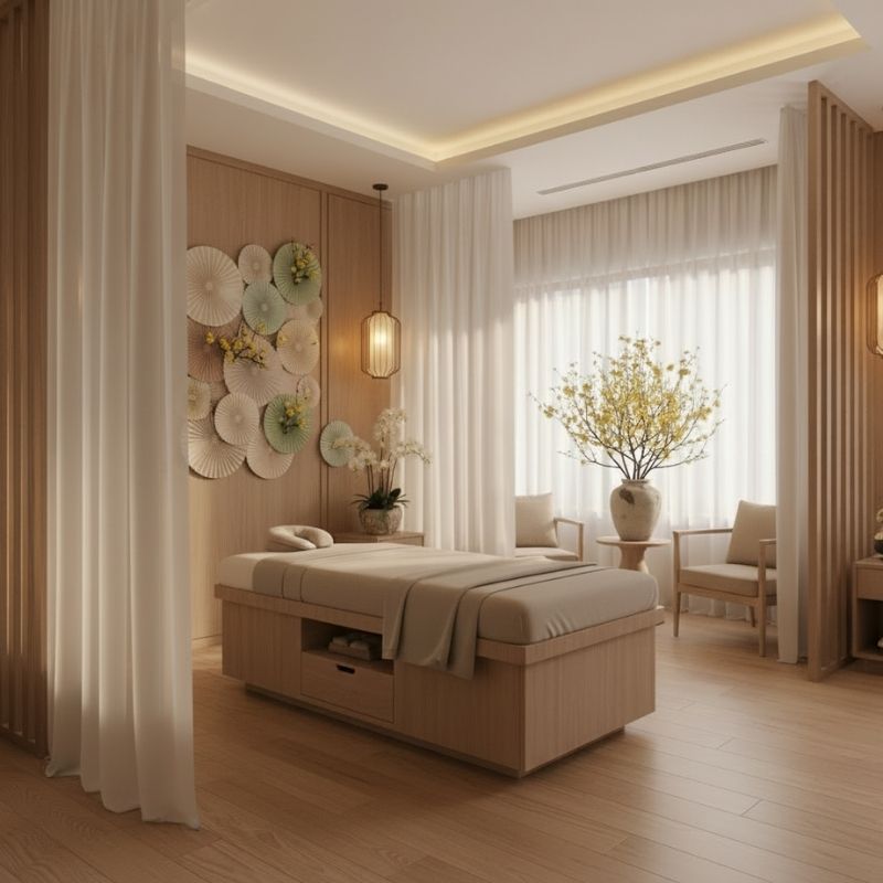 Thiết kế spa nail với nội thất thông minh