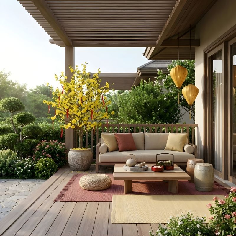 Hiên Và Ban Công – Không Gian Đón Tết Riêng Tư