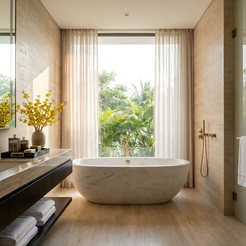 Phòng Tắm Resort Cao Cấp – Trải Nghiệm Spa Ngày Xuân