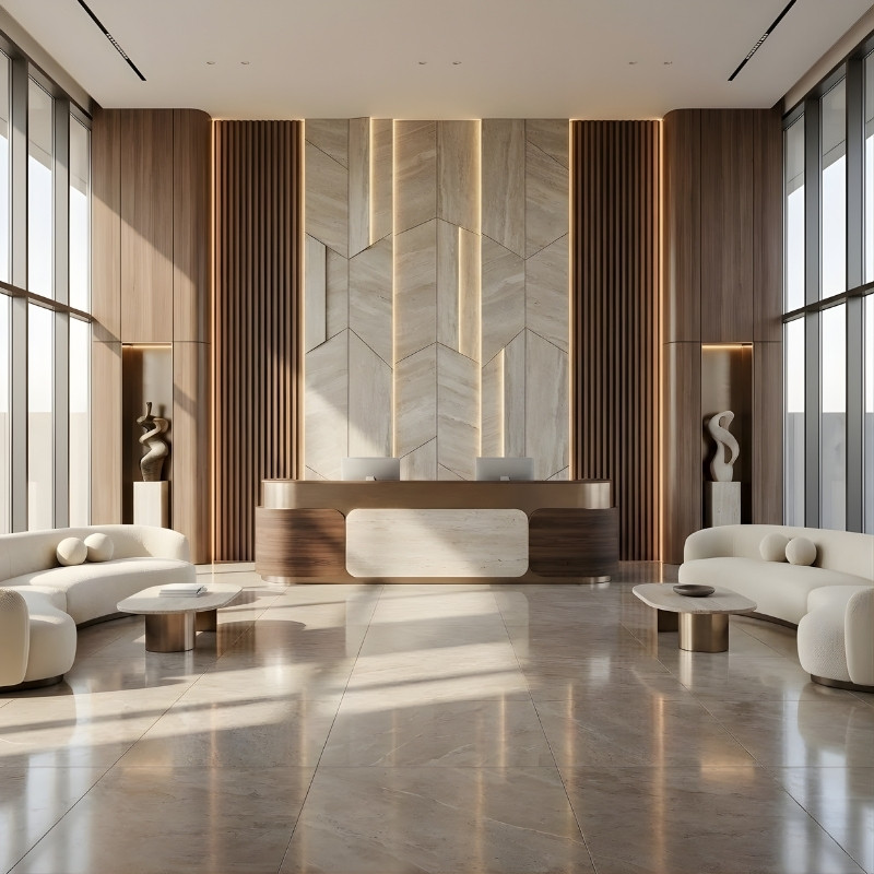 9 Xu Hướng Nội Thất Trong Thiết Kế Khách Sạn Cao Cấp 2026 3 Xu Hướng 2 – Phong Cách Luxury Modern Trong Thiết Kế Khách Sạn Cao Cấp