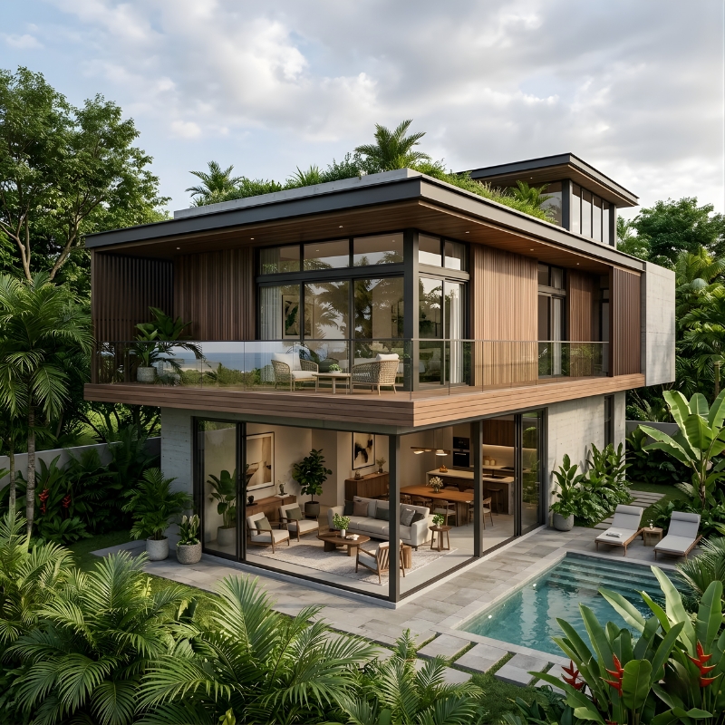 Mẫu Nhà Homestay 2 Tầng Đẹp Cho Nhóm Khách Lớn