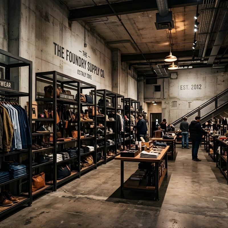 Thiết Kế Cửa Hàng Industrial Cá Tính